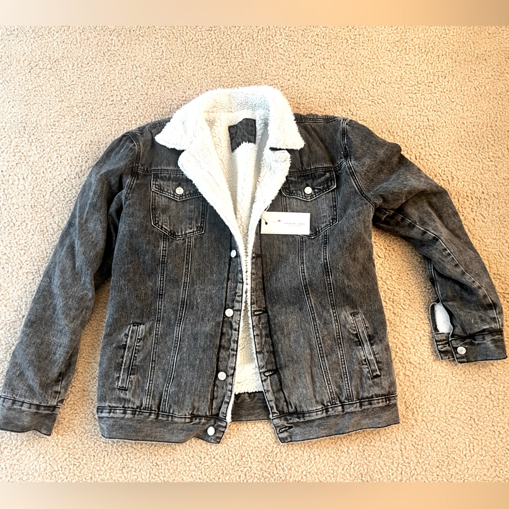 Denim Sherpa Lined Men’s Jacket
